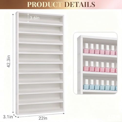 Nail Polish Organizer，10-Tier Storage Rack Holds 200 Bottles - Image 2
