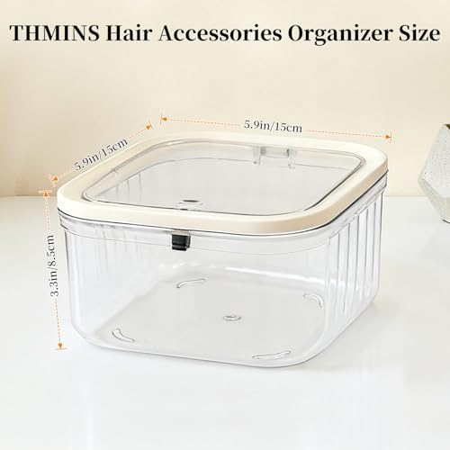 THMINS Hair Accessories Organizer for Girls, Small Plastic Storage Box - Image 4