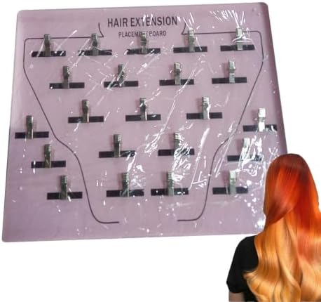 Extension Holder - Acrylic Hair Extension Organizer, Styling Hair Separator Board | Hair Tinsel Storage Plate with Clip for Wig Grafting, Sectioning, and Display for Home & Salon Use - Image 6