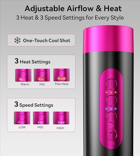 6-in-1 Air Styler Hair Dryer Brush with Auto-Wrap Curlers - Image 6