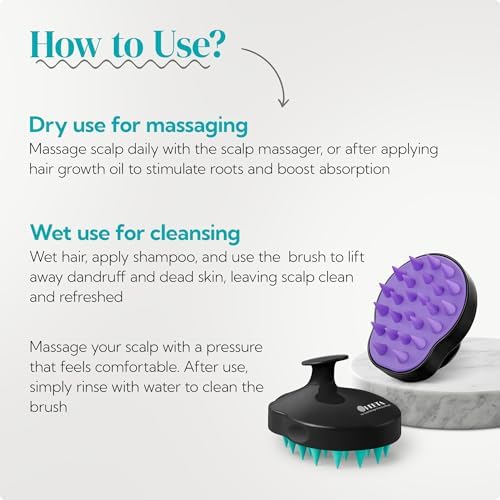 HEETA 2-Pack Large Scalp Massager Scrubber Shampoo Brush for Hair Growth - Image 5