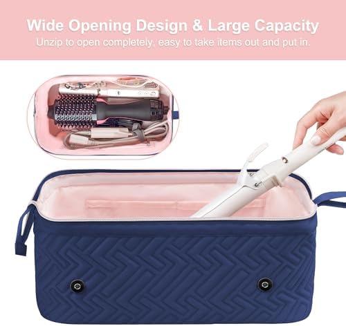 Leuded Hair Tools Travel Bag with Heat Resistant Mat for Shark Airwrap - Image 5