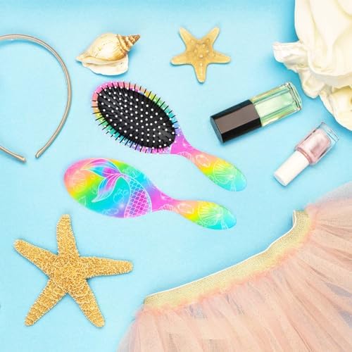 Kids Hair Brush Girls, Toddler Wet Dry Detangling Hair Brush for Curly Thick Hair Pain-Free Comb Girls Kids Women Unicorn Mermaid - Image 6
