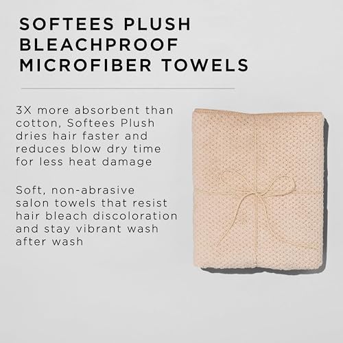 Fromm Softees Plush Bleachproof Microfiber Hair Towels, 6-Pack, Oatmeal - Image 2