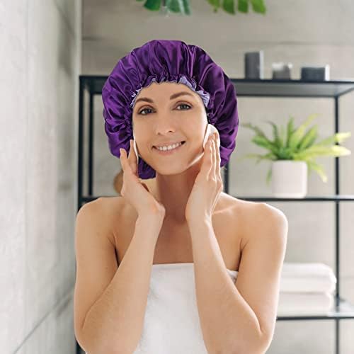 Edoneery Satin Bonnet for Sleeping Women, Double Layer Adjustable Sleep Cap - Image 7