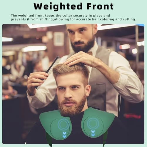 Professional Hair Cutting Cape with Geometric Grid Pattern, Longer Silicone Waterproof Cutting Mat,Neck Guide - Image 5