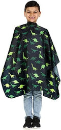 Kids Size Dinosaur Barber Cape for Hair Cutting with Plastic Snaps by PlumHill