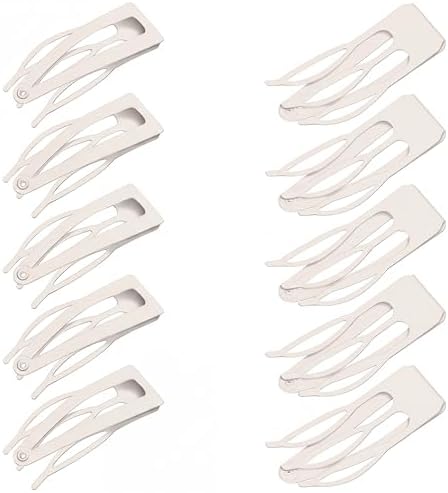 Chinco Beige 24 Pcs Double Grip Hair Metal Snap Clips,2 Inch by Chinco