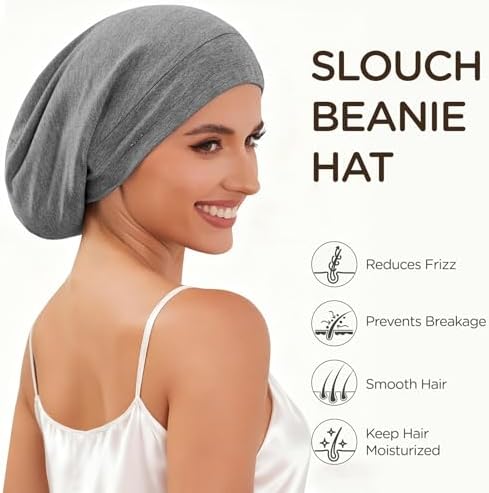 2Pcs Satin Lined Bonnet for Sleeping for Women Men - Image 3