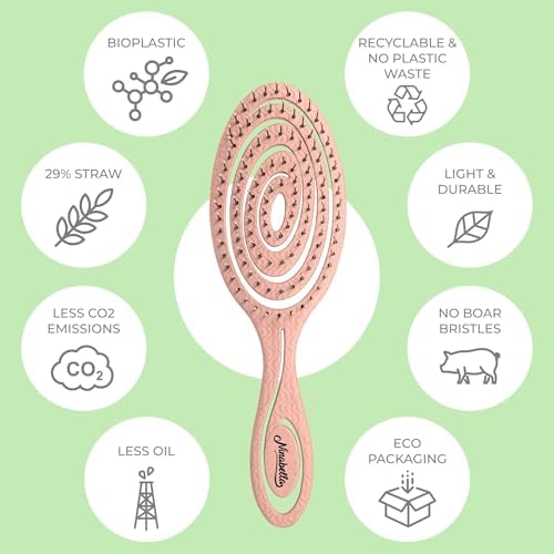 Ninabella Detangler Brush - No Tangle Hair Brush for Women, Fine, Thick and Long Hair - Hairbrush for Wet and Dry Hair, Gentle on the Scalp - Rose Gold - Image 4