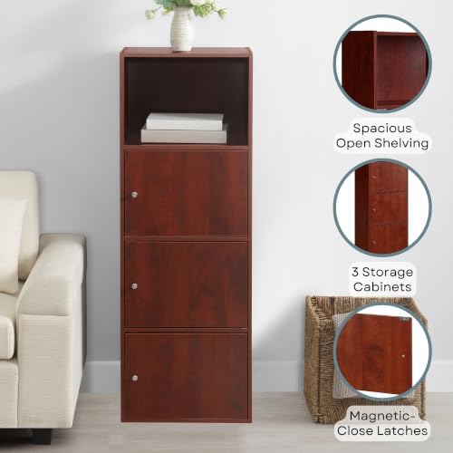 Convenience Concepts Xtra Storage 3-Door Cabinet, Cherry, 16.5" - Image 5