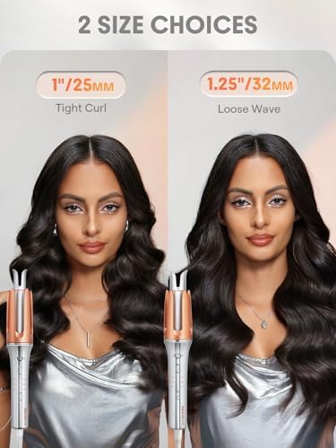 SHEGLAM Automatic Curling Iron 1 1/4 inch with 3 Temperatures Fast Heating, 2-Way Rotation, Anti-Scald, Anti-Tangle Rotating, Automatic Shut-Off for Hair Styling - Image 4