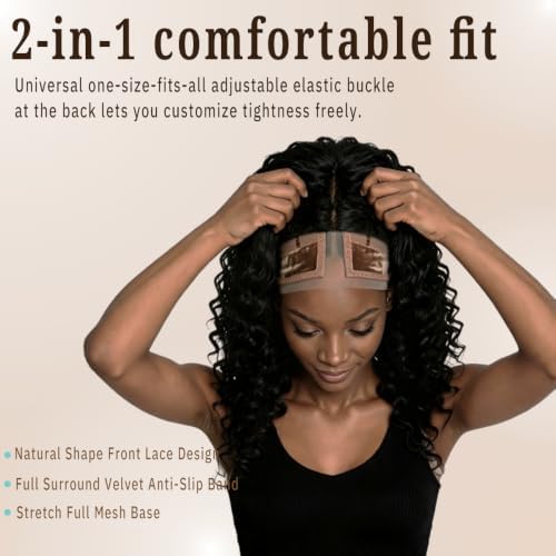 HD Lace Grip Cap Lace-MAX Adjustable Band Secure Glueless Wig Cap - Image 3