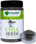 Nutriwish Chia Seeds 17.6 oz (500g) | 100% Natural, Superfood & Keto-Friendly | Perfect for Smoothies, Puddings & Baking by Nutriwish