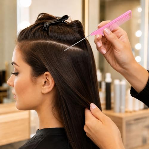 9pcs Topsy Hair Tail Tool & rat tail comb set for Woman Girl Hair Styling - Image 6