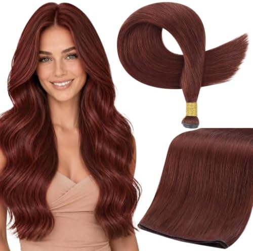 Full Shine Hand Tied Weft Hair Extensions Human Hair 16 Inch 50G by FullShine