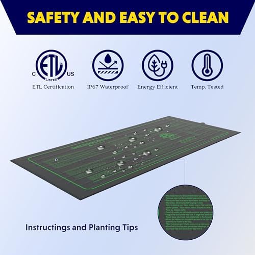 iPower Seedling Heat Mat Waterproof Durable Germination Station Warm Hydroponic Pad for Indoor Home Gardening Seed Starter - Image 3