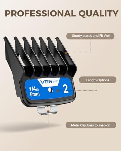 VGRPRO Clipper Guards, 12-Piece Color Coded Guide Combs for Most Clippers - Image 5