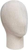 Bamboo Linen Mannequin Head, Pinnable Foam Form for Hats, Wigs and Styling by JELIMATE