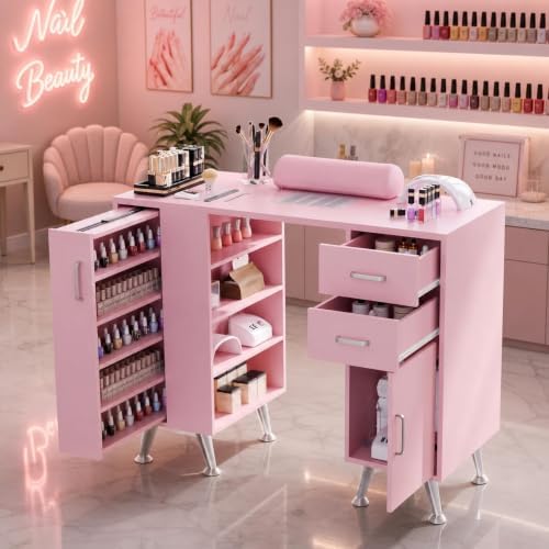 Garvee Professional Manicure Table with Dust Collector, Nail Desk Station by Garvee