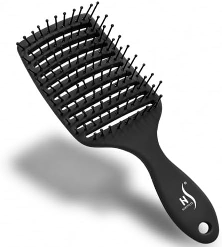 Herstyler Vented Hair Brush - Soft Bristle Detangler for Faster Blow Drying by Herstyler