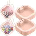 Hair Tie Organizer,2 Pack Stackable Travel Box,Pink by ESEHGS