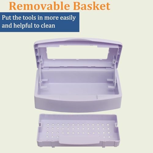 Nail Tool Sterilizer Box, Plastic Sterilization Tray for Tweezer, Eyelash Extensions, Hair Salon, Spa, Nail Implement for Esthetician - Image 2