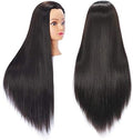 Hairingrid 26"-28" Mannequin Head Hair Styling Training Head Manikin Cosmetology Doll Head Synthetic Fiber Hair and Free Clamp Holder (Black) by Hairingrid