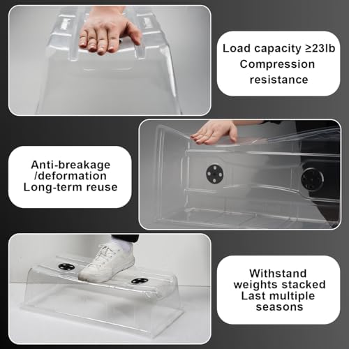 RooTrimmer 10 Pack 6.3" Tall Humidity Domes for 1020 Trays, Extra Strength Seed Starter Covers with 2 Adjustable Vents, Clear Plastic Propagation Cloning Lids for Germination & Microgreens, BPA-Free - Image 4