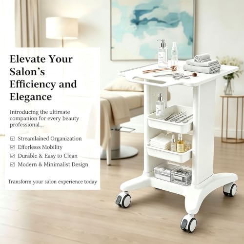 Mobile Rolling Medical Trolley Cart with Drawers & 4 Silent Wheels - Image 3