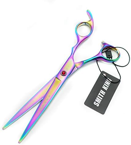 7.0 Inches Professional hair cutting thinning scissors set with razor (Rainbow) - Image 7