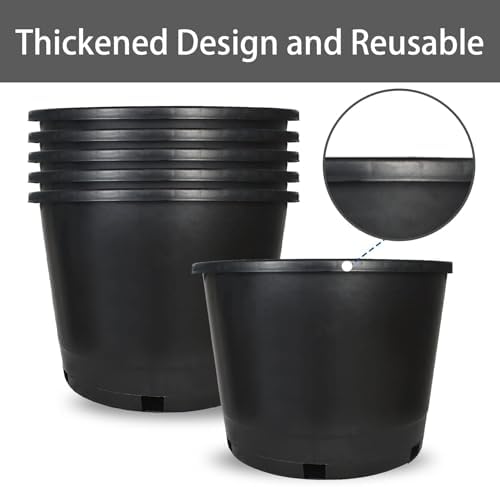 25 Gallon Nursery Pot 5-Pack 25 Gal Plastic Garden Planter Pots - Image 3