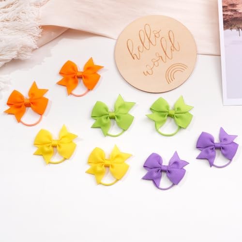 CÉLLOT Baby Hair Ties with Bows,42pcs 2 inch Baby Hair Bow Ponytail Holders - Image 4