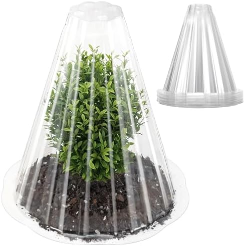 Cloches for Plants, 20pcs Transparent Plant Covers, Reusable Plant Protectors from Animals Plant Bell Cover Freeze Protection, Garden Cloches from Birds, Slugs, Frost, Freeze Weather by Ryscam