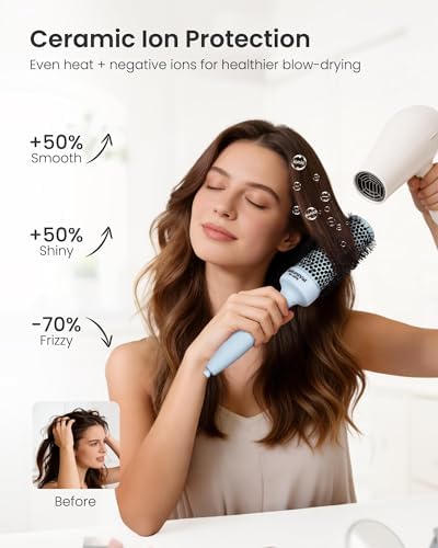 AIMIKE 1.7" Round Brush for Medium Hair, Volume & Smooth Blowouts, Teal - Image 3