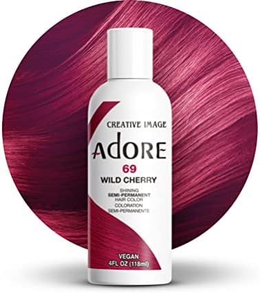Adore Semi Permanent Hair Color, 069 Wild Cherry, 4 Fl Oz by Adore