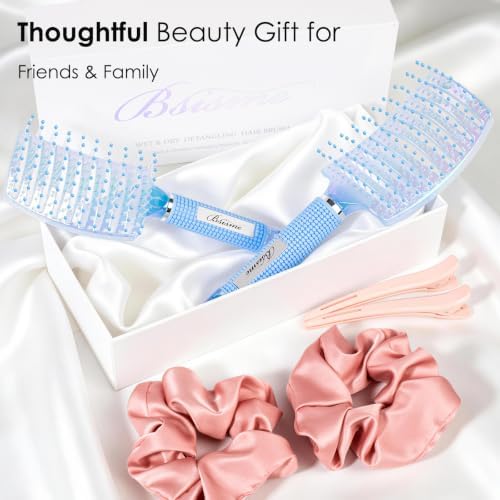 Hair Brush, Large & Mini Curved Vented Detangler Brushes for Women Girls - Image 7