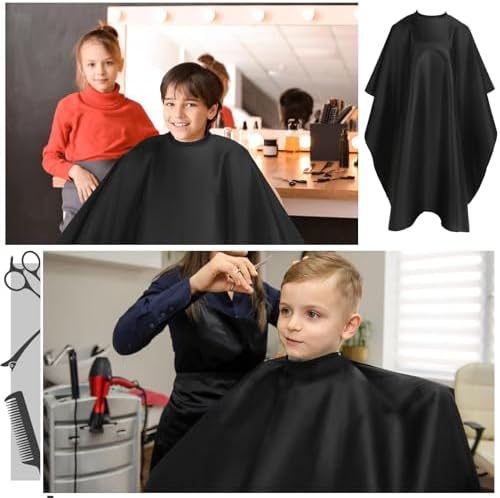 FEBSNOW 2Pcs Barber Cape, Hair Cutting Cape with Closure Snap for Adults - Image 5