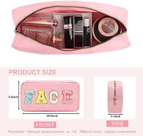 DYSHAYEN Small Cosmetic Bag, Pink Face - Image 4
