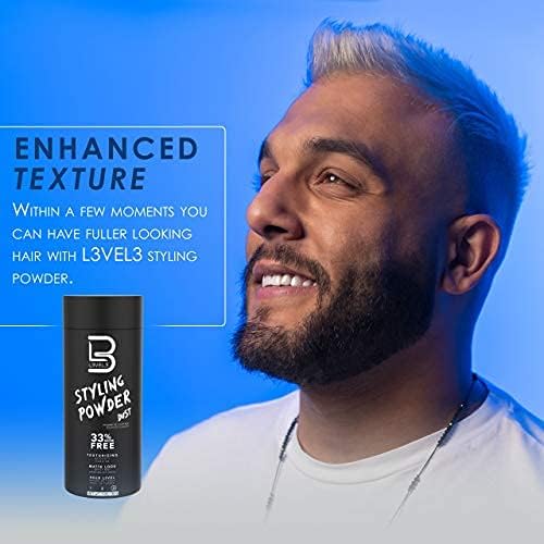 L3 Level 3 Hair Texture Powder for Men, Volume, Natural Look, 60 g - Image 4