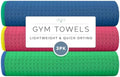 S&T INC. Microfiber Gym Towels, 3 Pack, 16" x 27", Honeycomb Brights by STINC
