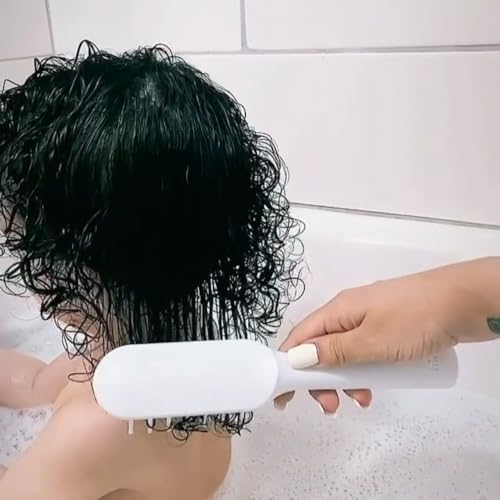 Frida Baby Detangling Hairbrush for Thick/Curly Hair,Toddler Hairbrush,Detangler Brush for Kids,Wide-Tooth Comb & Bristle Combo,Loosens Knots Without Tears or Breakage,Wet/Dry Use,Teal,(Pack of 12) - Image 6