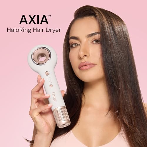 L’ANGE HAIR Axia HaloRing Ionic Hair Dryer | High Speed Professional Blow Dryer for Smooth, Frizz-Free Styles | Lightweight Brushless Motor with Concentrator & Wall Mount | 4 Heat Settings | Off-white - Image 2