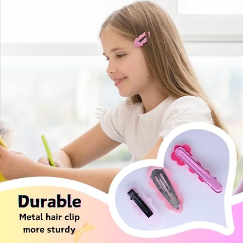 70PCS Hair Accessories for Girls Little Girl Hair Clips Barrettes for Baby Toddler Teens Women Kids Cute Candy Colorful Flower Gift for 6-18 Ages (Girls Hair Accessories) - Image 4