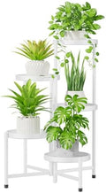 5 Tier Large Plant Stand Indoor Outdoor, 10 In Wide Tray, White by iDavosicly