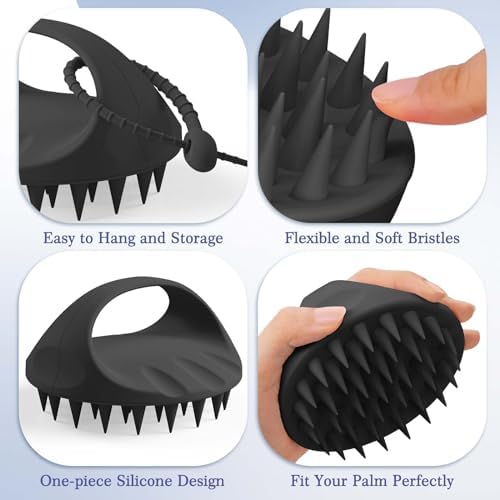 Manmihealth Large Hair Scalp Scrubber, One-piece Silicone Scalp Massager - Image 3