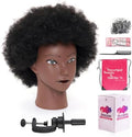 Afro Mannequin Head with 100% Real Human Hair for Curly Hair Styling by NeverlandBeautyHealth