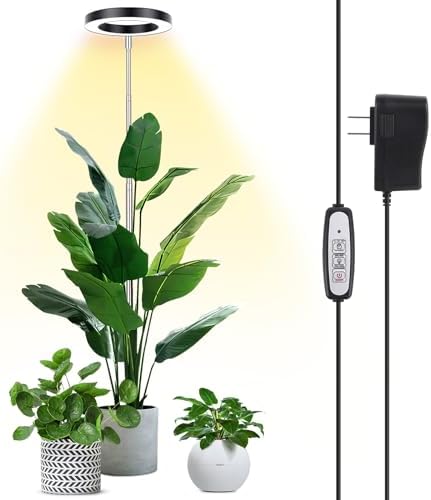LBW 6.3" Grow Light, 72 LEDs Full Spectrum Grow Lights for Indoor Plants by LBW