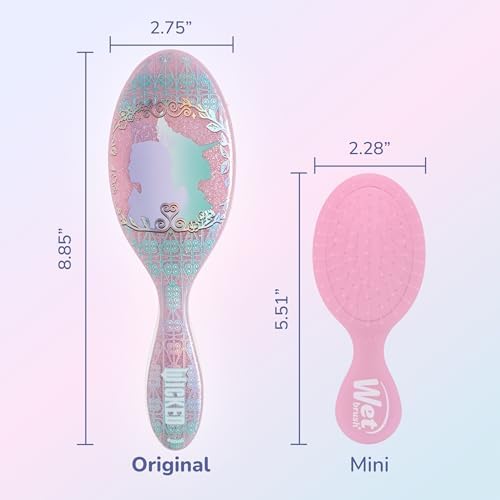 Wet Brush Original Detangler Hair Brush Friendship (Wicked For Good) Kit - IntelliFlex Bristles - Detangling Brush Glides Through Tangles For All Hair Types (Wet & Dry) - 1 Brush & 1 Scrunchie - Image 6