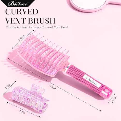 Bsisme Hair Brush Set, Curved Vented Hairbrush for Faster Blow Drying - Image 5